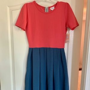LuLaRoe NWT Size M Color Block Amelia Dress
